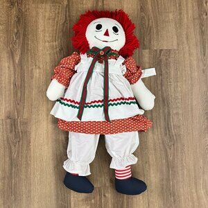 Raggedy Ann Doll Large Handmade Holiday 34"